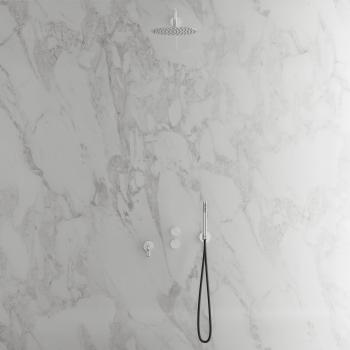 Primy Harmonized 3x komplet bruseindbygningssæt m/vægbruser og kartud, Classic